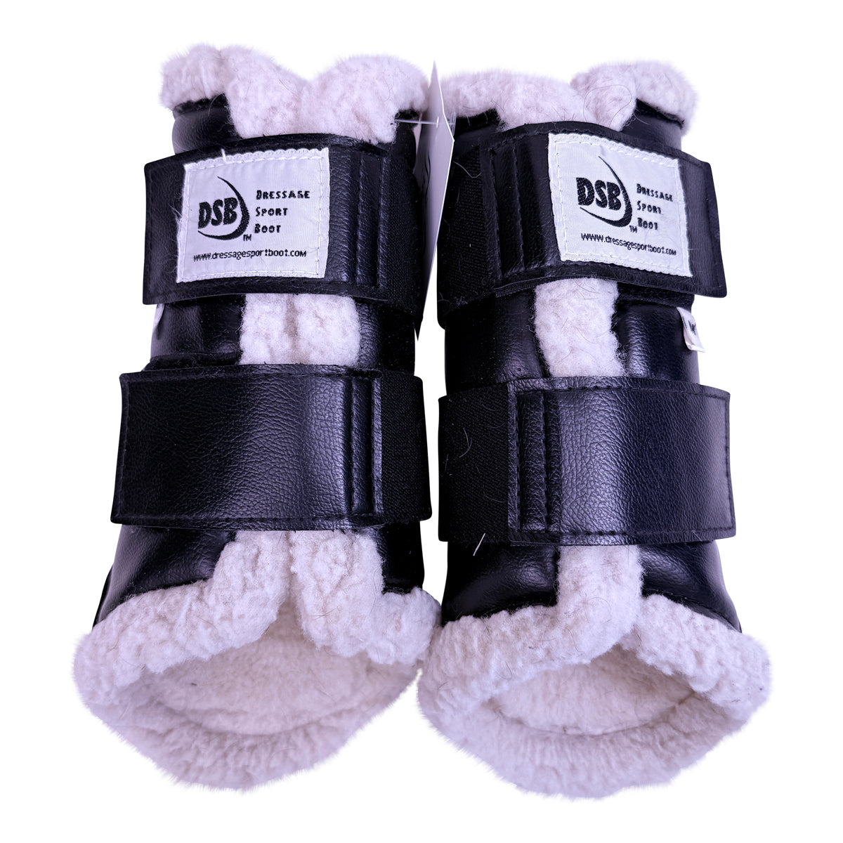 Dressage Sport Boot Brushing Boots in Black/Sheepskin
