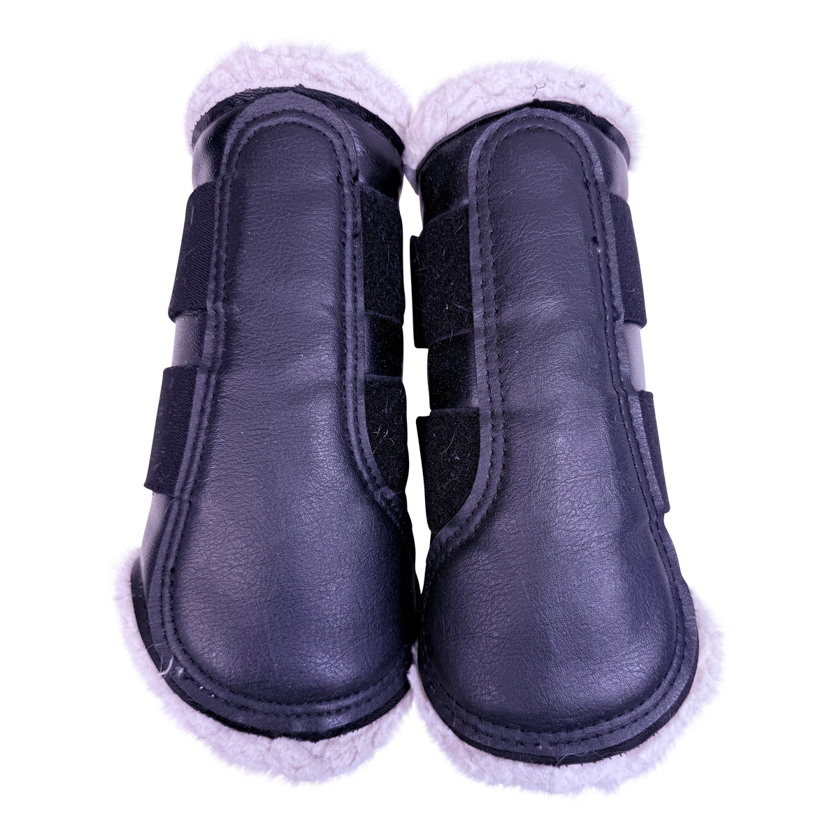 Dressage Sport Boot Brushing Boots in Black/Sheepskin