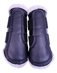 Dressage Sport Boot Brushing Boots in Black/Sheepskin