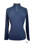 LeMieux Long Sleeve Lazercut Baselayer in Navy