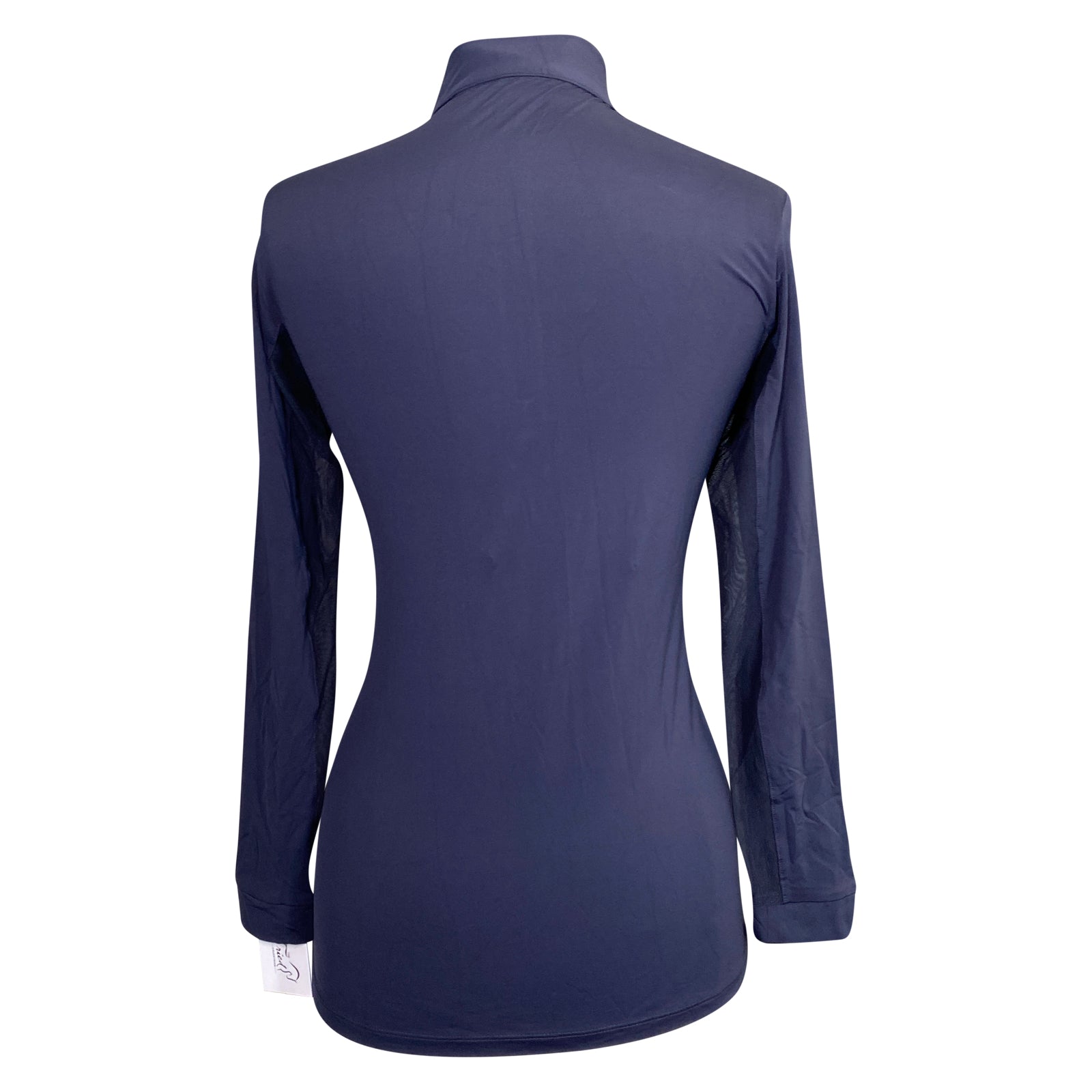 Back of Tailored Sportsman Long Sleeve 'Ice Fil' Shirt in Navy - Women's Large