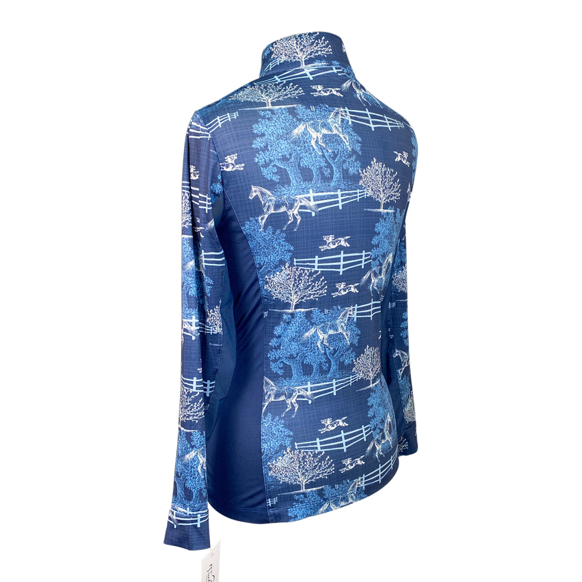 Romfh Chill Factor Long Sleeve Sunshirt in Navy/Horse &amp; Tree