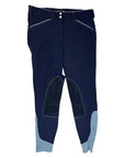 Dover Saddlery 'Dalton' Classic Knee Patch Breeches in Navy