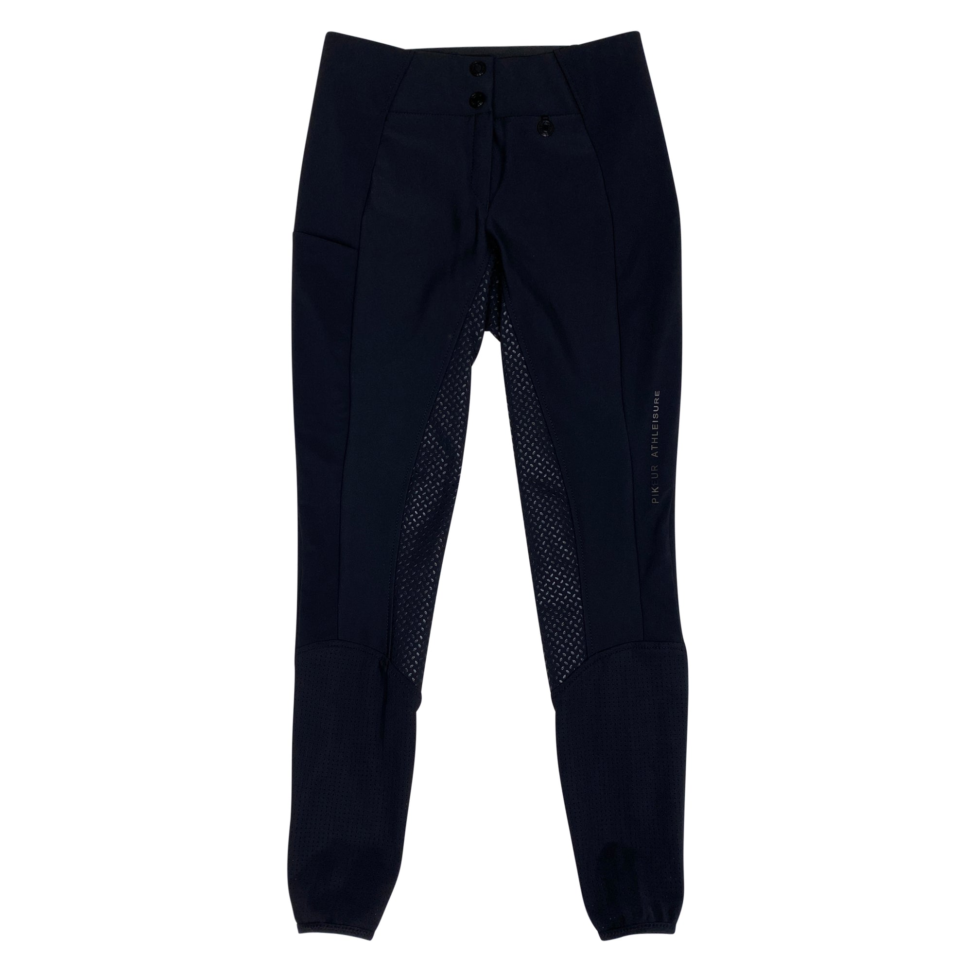 Front of Pikeur &#39;Orell Athleisure&#39; Full Seat Breeches in Black