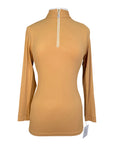Tailored Sportsman Long Sleeve 'Ice Fil' Shirt in Toasted Gold 