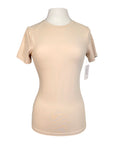 Hannah Childs 'Maddy' Perforated Short Sleeve Tech Tee in Biscotti