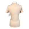 Hannah Childs 'Maddy' Perforated Short Sleeve Tech Tee in Biscotti