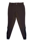 Cavalleria Toscana Mens High Waist Suede Full Seat Breeches in Chocolate