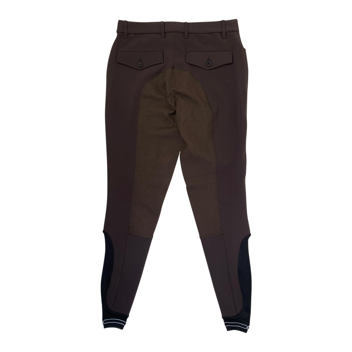 Cavalleria Toscana Mens High Waist Suede Full Seat Breeches in Chocolate
