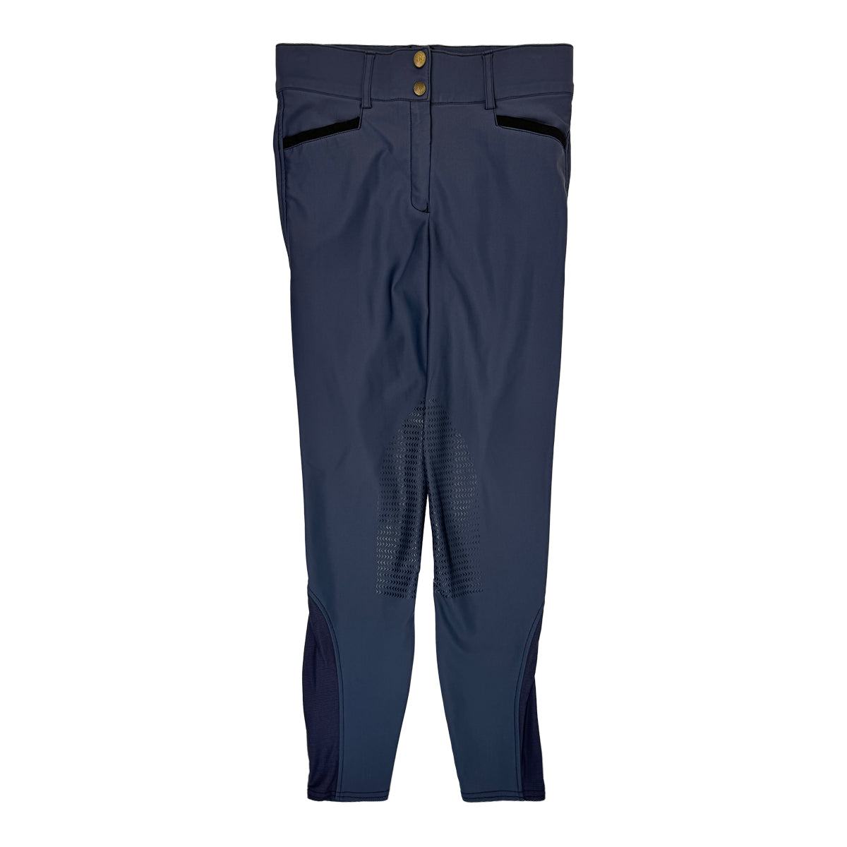 Ovation Silicone Knee Patch Breeches in Blue