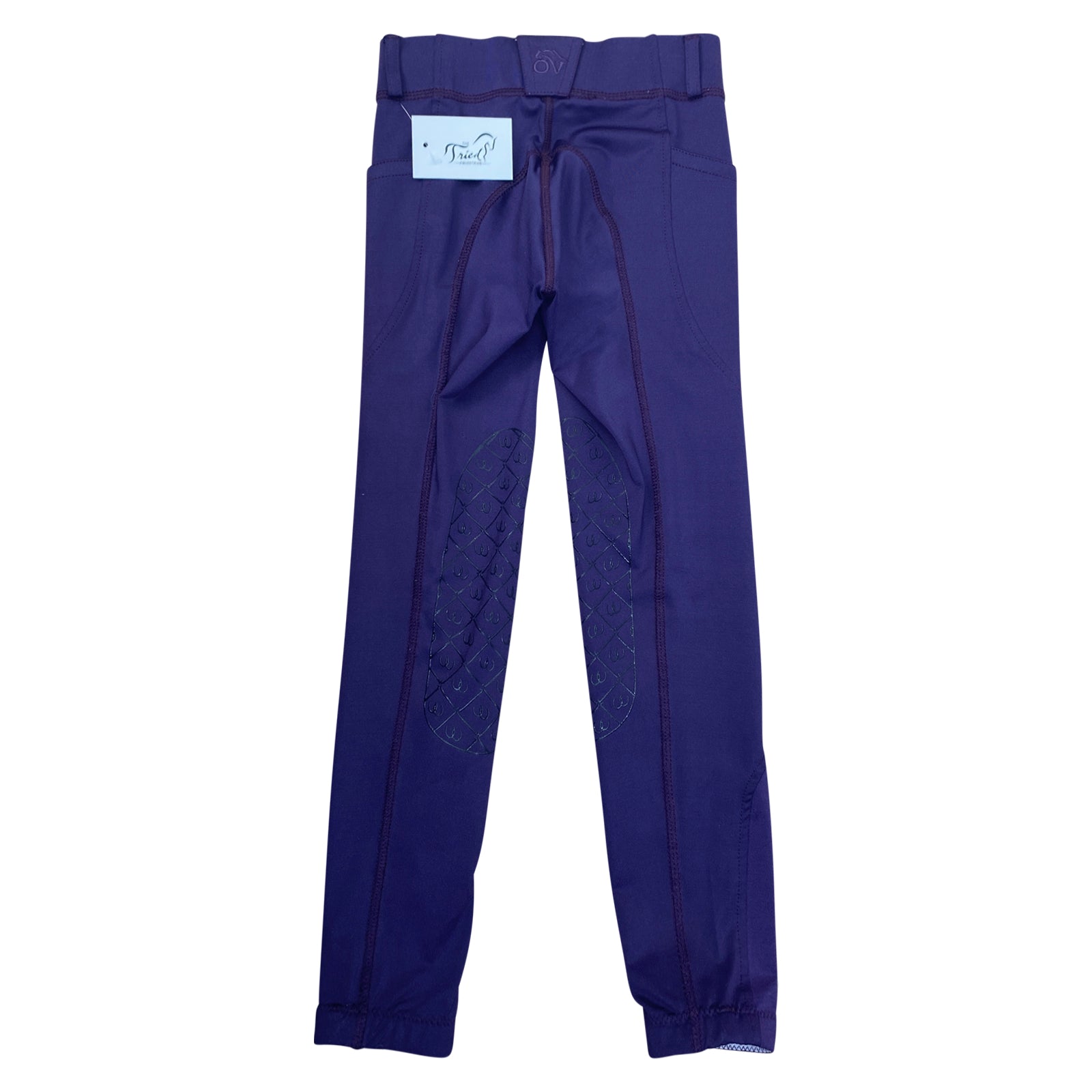 Ovation AeroWick Silicone Knee Patch Tights in Purple - Children's Large