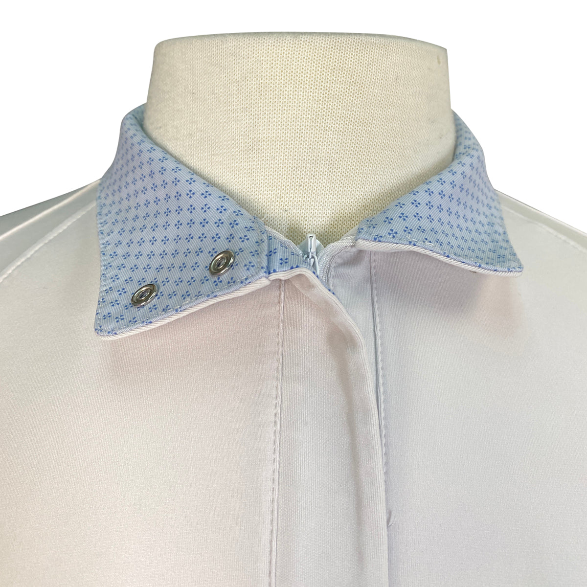 R.J. Classics 37.5 Show Shirt in White/Baby Blue Details