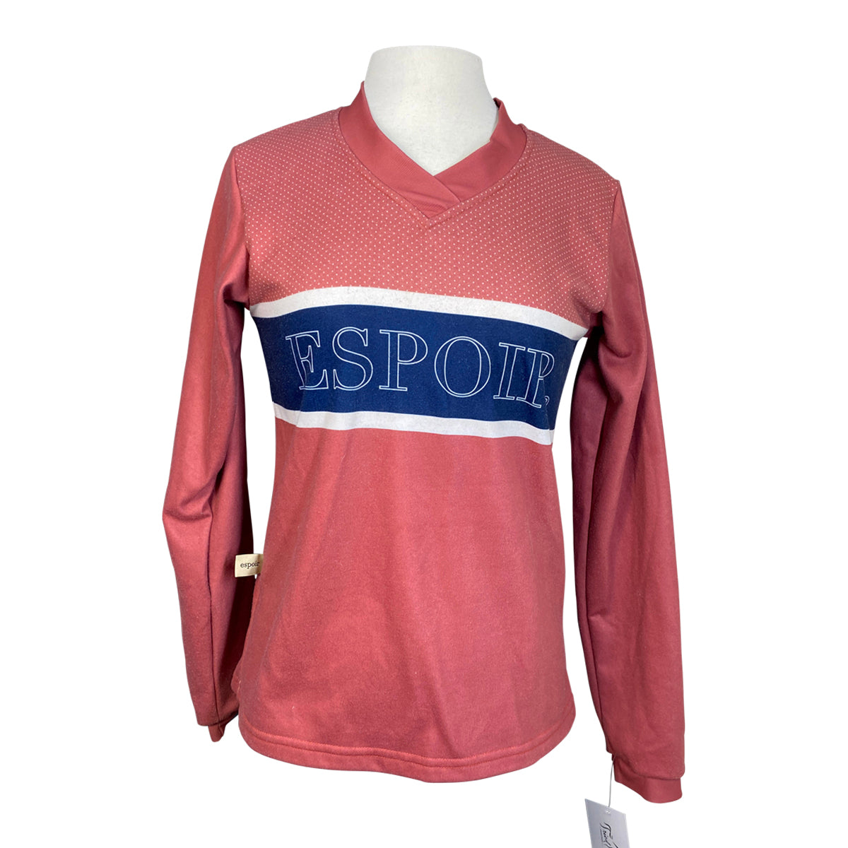 Espoir V-Neck Sweater in Pink/Navy