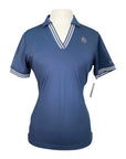 Anky V-Neck Polo Shirt in Navy