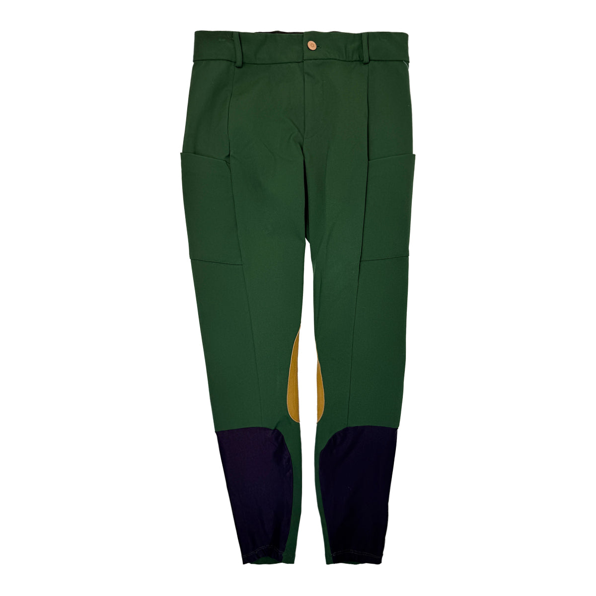 F. Words 'Filly' Leather Knee Patch Breech in Green