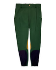 F. Words 'Filly' Leather Knee Patch Breech in Green