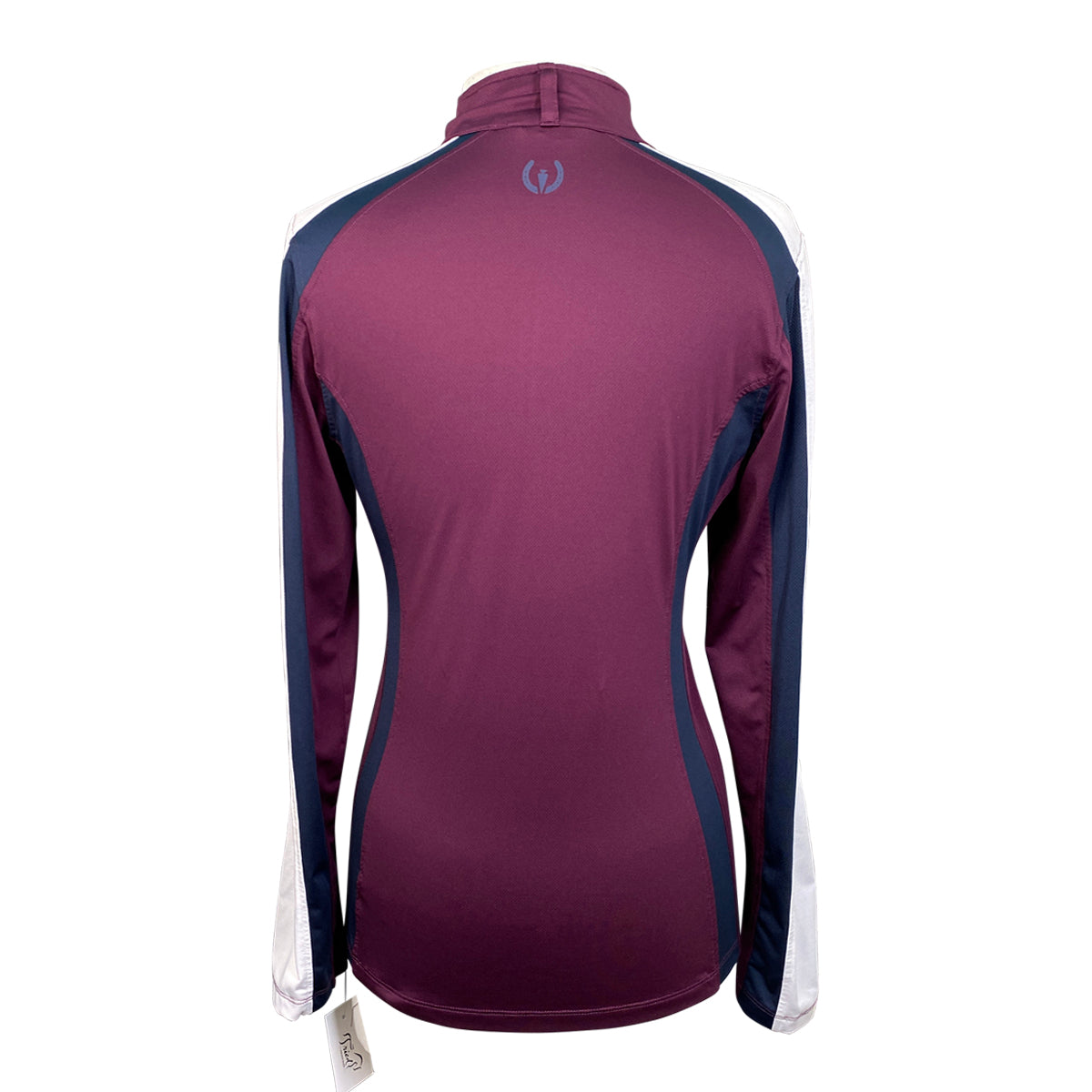 Kerrits 'Keystone' Ice Fil Long Sleeve Shirt in Plum/Navy/White