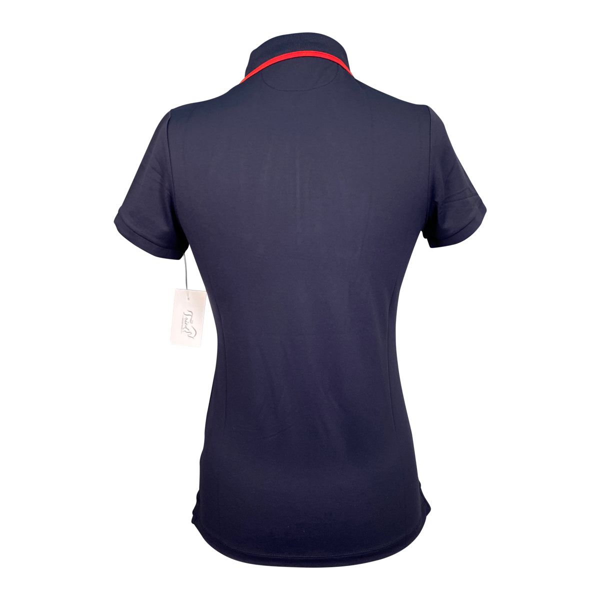 Equline 'Tempo Libero' Short Sleeve Training Polo in Navy/Red