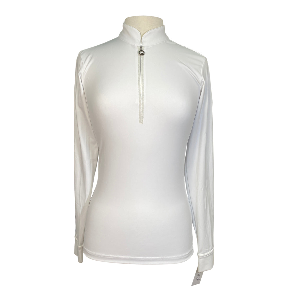 Halter Ego 'Heidi' Long Sleeve Show Shirt in White