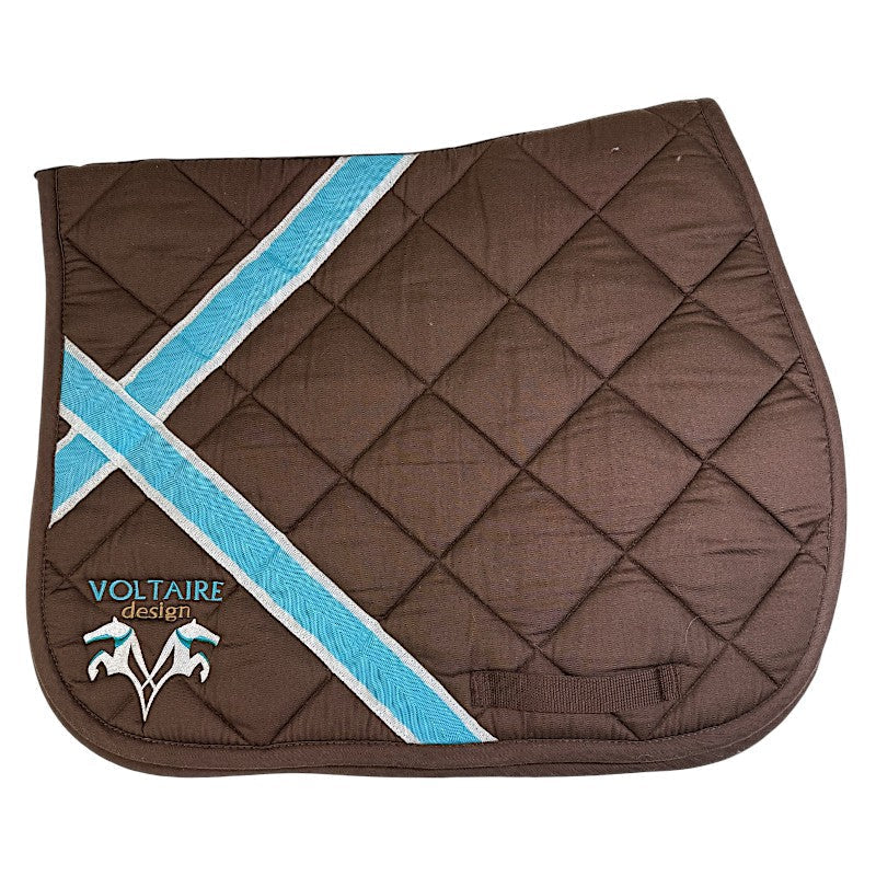 Voltaire Design Saddle Pad in Brown/Teal