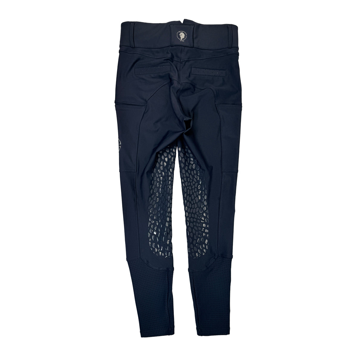 Sync Equestrian 'Daisy' Knee Patch Tights in Navy