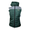 Devoucoux Padded Puffer Vest in Green/Grey