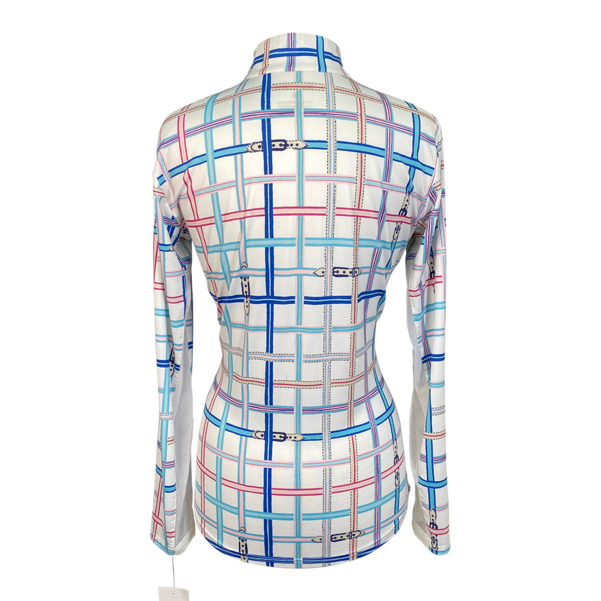 San Soleil Printed Sunshirt UV 50 in White/Multi Color Belt