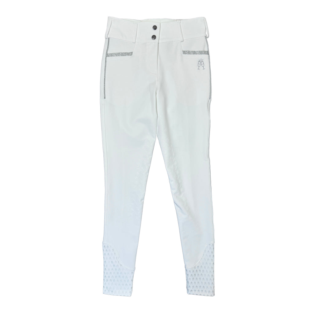 The Brave Pants 'Endura Silver Celebration' Breeches in White/Silver 