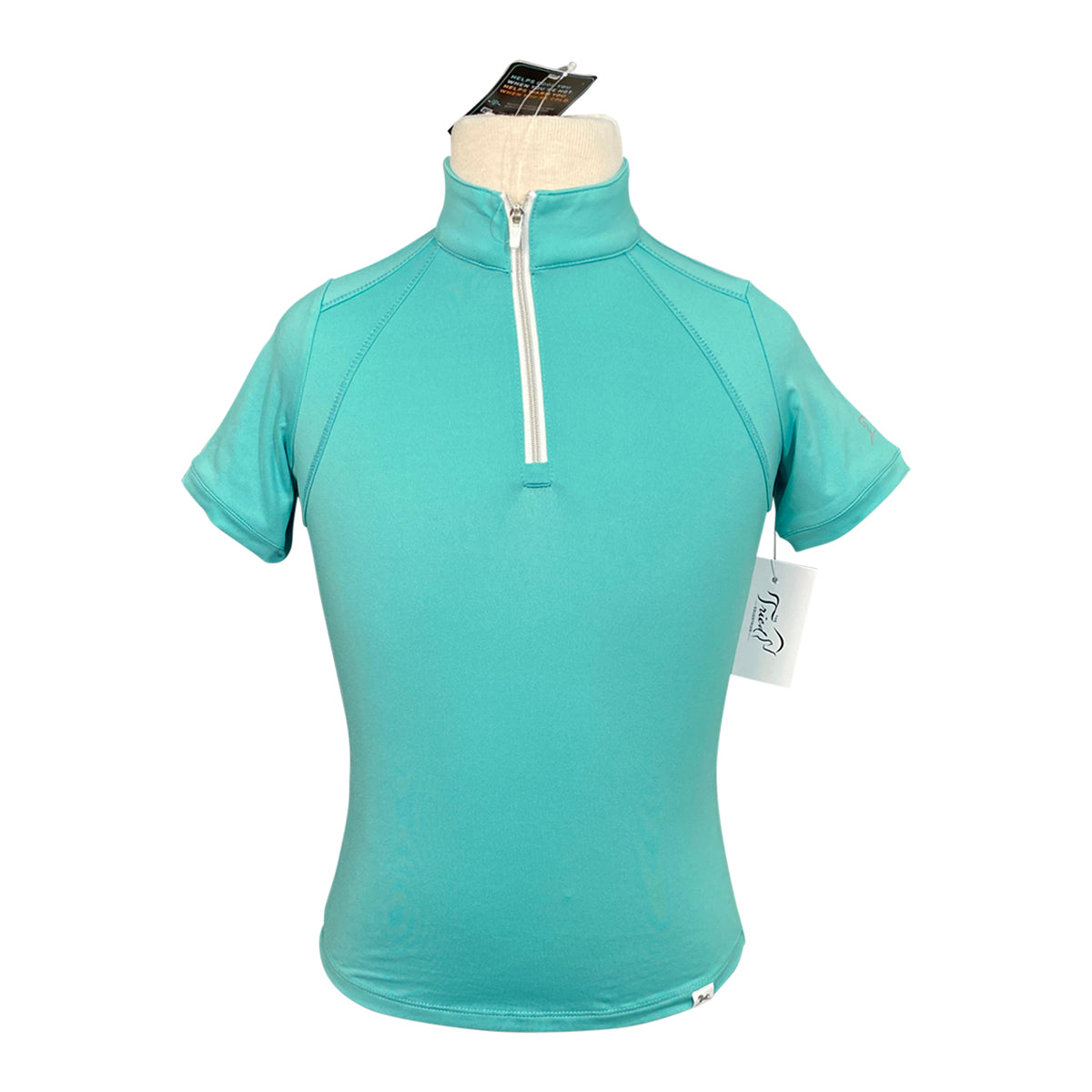 R.J. Classics Girls’ Sasha 37.5® Short Sleeve Training Shirt in Aquamarine