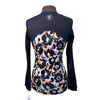 Novella Equestrian 'The Madison' LS Shirt in Chocolate/Black Floral