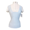 Cavalleria Toscana Short Sleeve Show Shirt in Baby Blue
