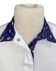 Essex Classics Talent Yarn 'Peeps Foundation' Show Shirt in White/ Pink Ponies