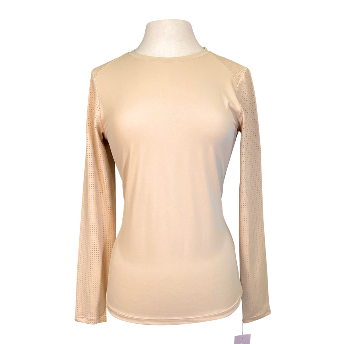 Hannah Childs 'Harper' Long Sleeve Tech Tee in Biscotti