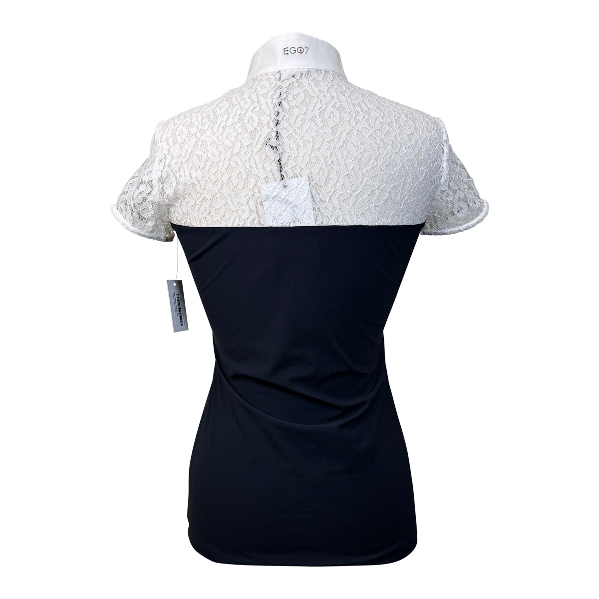 EGO7 'Florentine' Lace Short Sleeve Competition Shirt in Navy