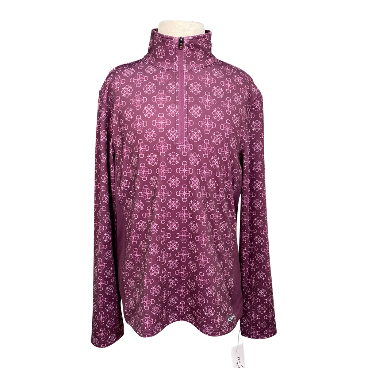 Kerrits 'Up Tempo' Fleece Tech Top in Raisin Bit of Frost 