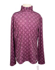 Kerrits 'Up Tempo' Fleece Tech Top in Raisin Bit of Frost - Women's Small