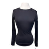 Free Ride Relaxed Athletic Long Sleeve Top in Black