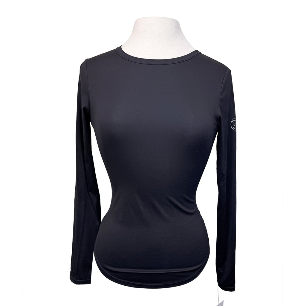Free Ride Relaxed Athletic Long Sleeve Top in Black