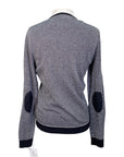 Asmar Equestrian Sweater in Black/White Chevron