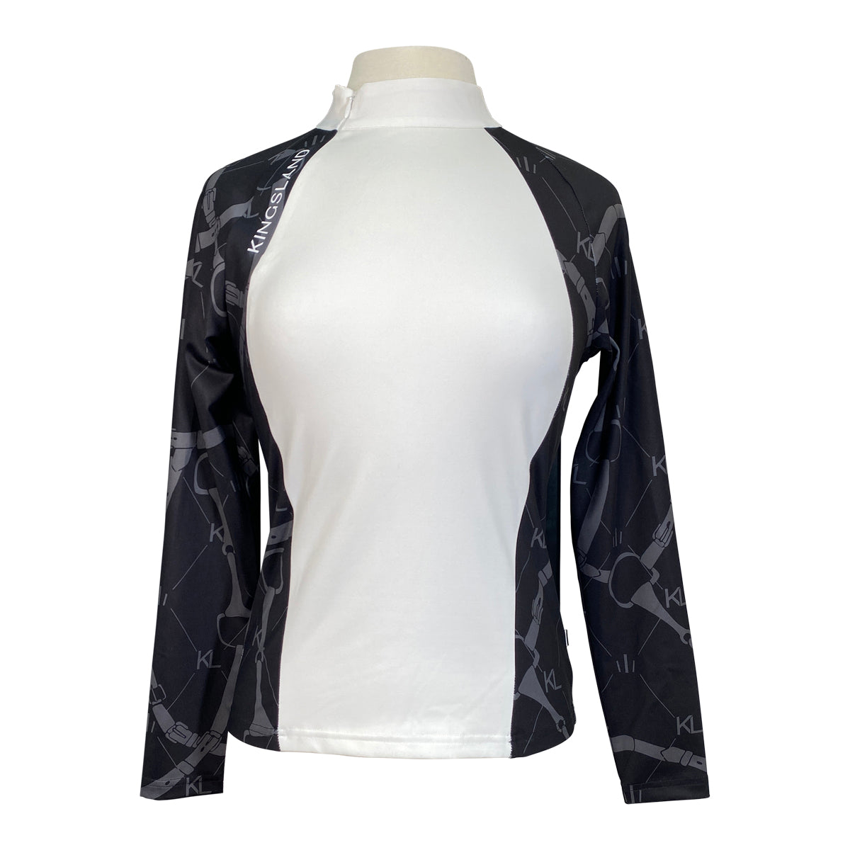 Kingsland 'Vea' Long Sleeve Show Shirt in White/Black