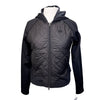 Kastel Quilted Front Hooded Bomber Jacket in Black