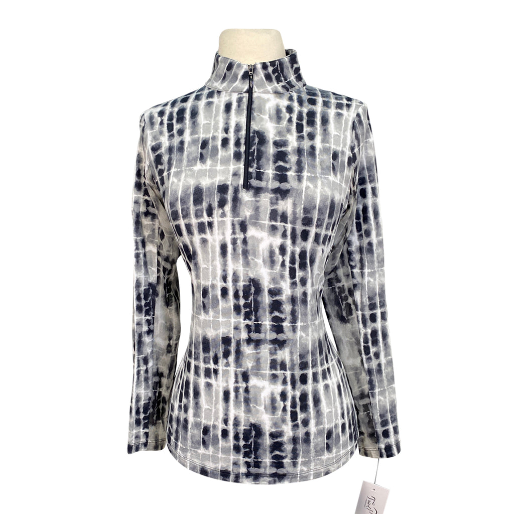 IBKUL Long Sleeve Shirt in Black/ White