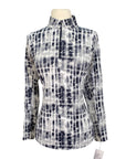 IBKUL Long Sleeve Shirt in Black/ White