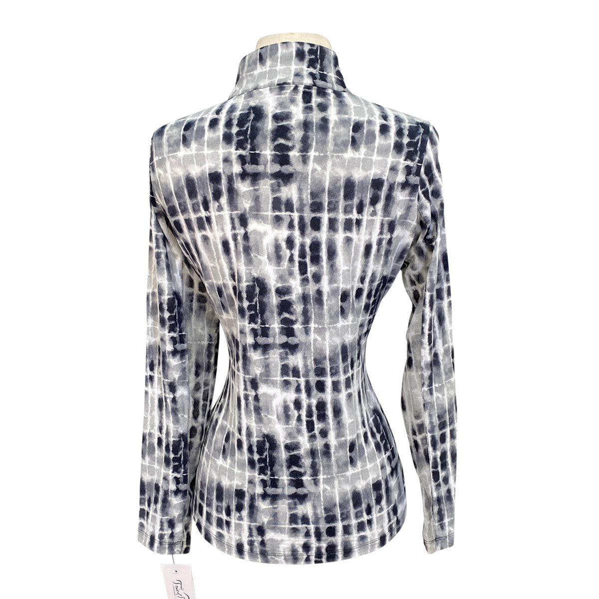 IBKUL Long Sleeve Shirt in Black/ White
