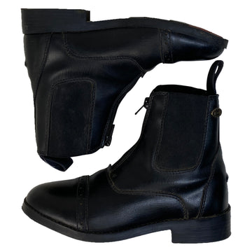 Equistar Synthetic Zip Paddock Boots in Black