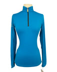 Kastel Long Sleeve Sun Shirt in Blue/Navy Collar 