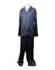 Yagya Printed Pajama Set in Black