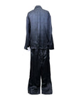 Yagya Printed Pajama Set in Black