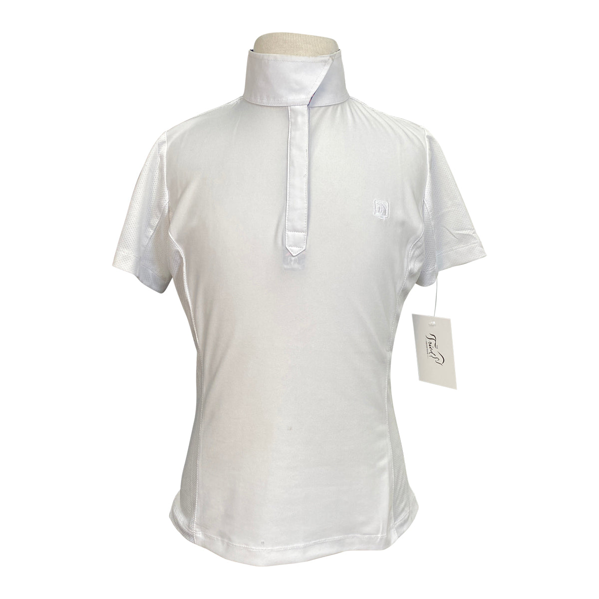 Romfh Competitor Short Sleeve Show Shirt in White/Dogs