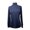Kastel LS Mock Neck Performance Shirt in Navy
